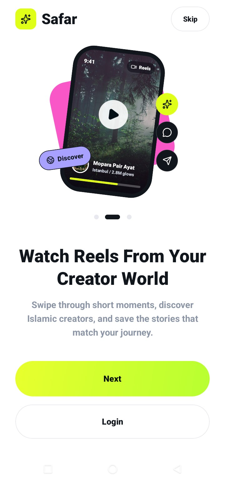 Step 01 · Watch reels from your creator world